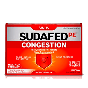PE SINUS CONGESTION TABLETS 18 ct