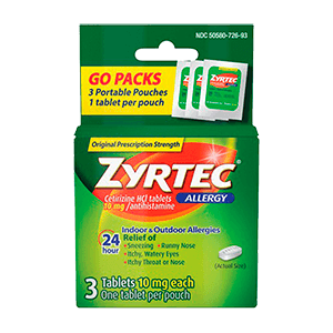 ALLERGY RELIEF CETIRIZINE TABLETS 3 ct