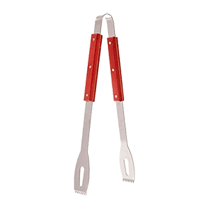 BBQ TONGS WOOD HANDLE 18"