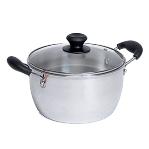 POT WITH  GLASS LID 4 qt