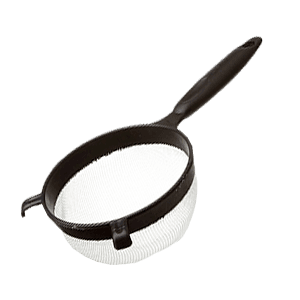 PLASTIC STRAINER  BLACK 4.5"