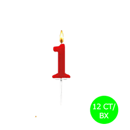 BIRTHDAY CANDLE #1 12CT/BX - Candles & Lighters