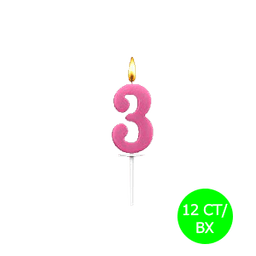 BIRTHDAY CANDLE # 3 12 ct - Candles & Lighters