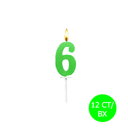 BIRTHDAY CANDLE # 6 12 ct - Candles & Lighters