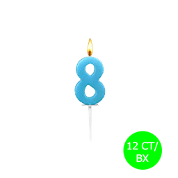 BIRTHDAY CANDLE # 8 12 ct - Candles & Lighters