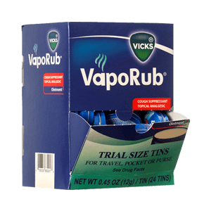 VAPORUB TRAVEL TIN 0.45 oz 24 ct