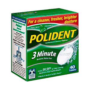 3 MINUTE ANTIBACTERIAL DENTURE CLEANSER TABLETS 40 ct