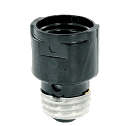Bright Way - MEDIUM BASE SOCKET ADAPTAR BLK - Batteries/electrical