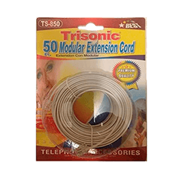 Trisonic - PHONE EXTENSION WHITE 50 ft - batteries/electrical