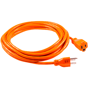 OUTDOOR EXTENSION CORD ORANGE 25 ft
