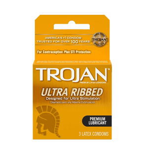 RIBBED CONDOM 3 ct