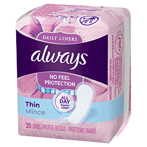DAILY LINERS THIN REGULAR PADS 24/20 ct