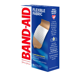 FLEXIBLE FABRIC ADHESIVE BANDAGE EXTRA LARGE 10 ct