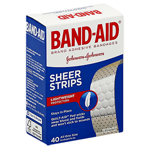ADHESIVE BANDAGE SHEER STRIPS 40 ct