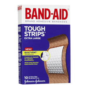 ADHESIVE BANDAGE TOUGH STRIPS EXTRA LARGE 10 ct