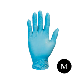 BLUE POWDERED VINYL GLOVES MEDIUM 100 ct - Home & Kitchen