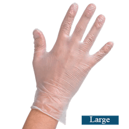 POWDER FREE VINYL GLOVES LARGE 100 ct image