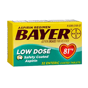 ASPIRIN LOW DOSE  81 g TABLETS 32 ct