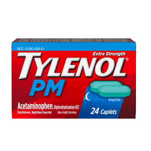 ACETAMINOPHEN PM EXTRA STRENGTH CAPLETS 24 ct