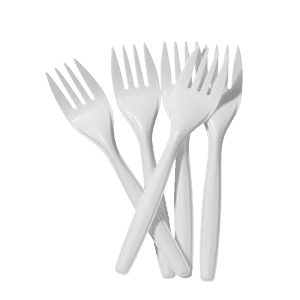 WHITE PLASTIC FORKS 24/24 ct