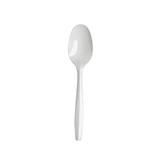 WHITE PLASTIC TEASPOON 48/51 ct