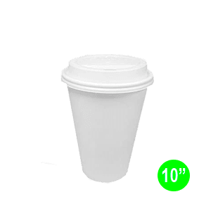 PAPER HOT CUP W/LID 10 oz 36/8 ct