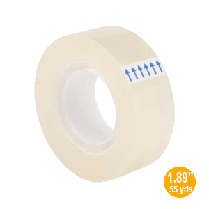 CLEAR TAPE 1.89X55 YARDS