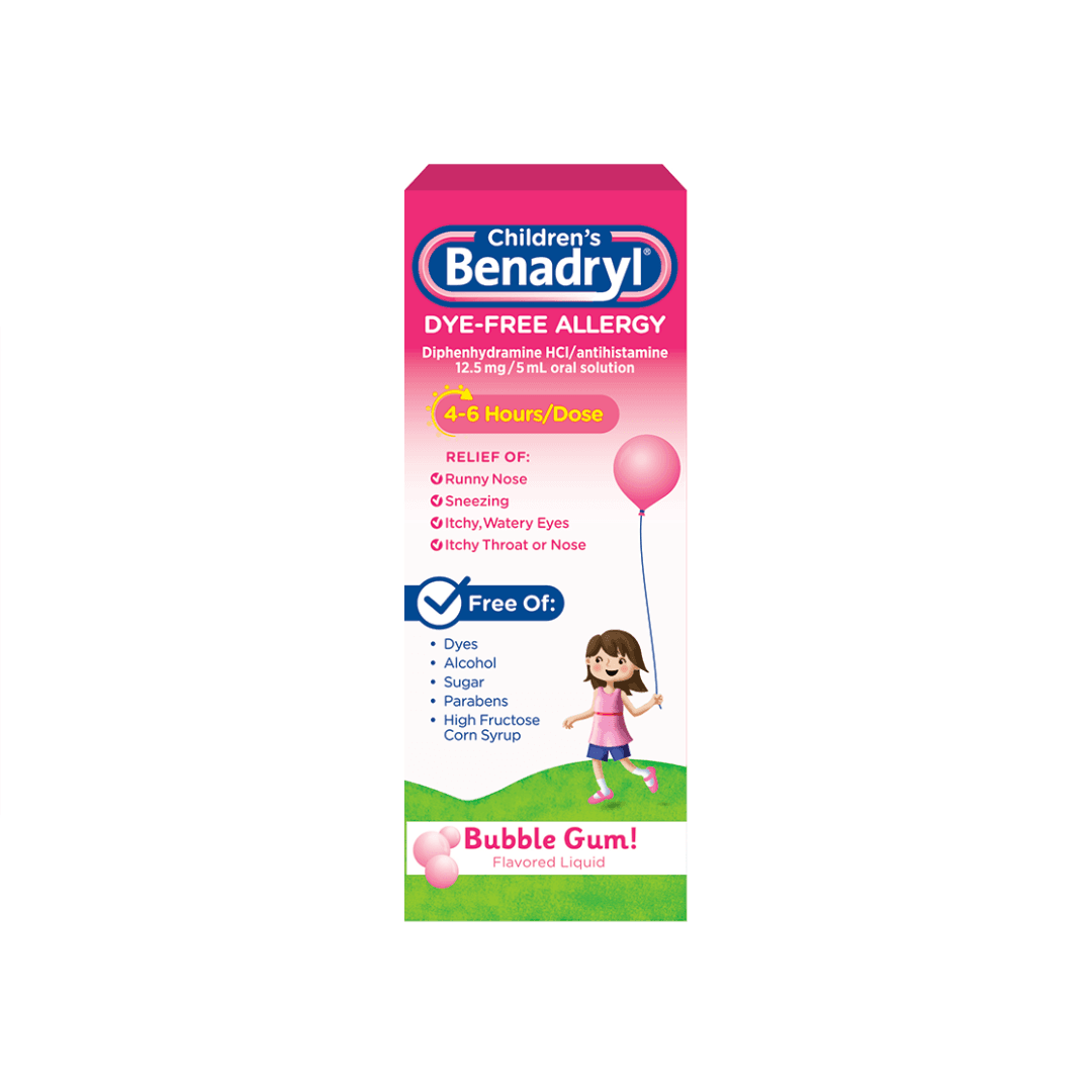 CHILDREN ALLERGY RELIEF LIQUID DYE FREE BUBBLEGUM 4 oz