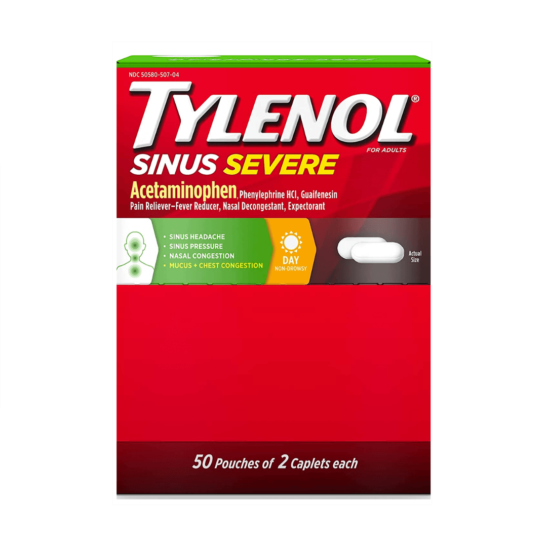 SINUS SEVERE RELIEF ACETAMINOPHEN CAPLETS 20/2 ct