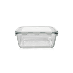 Chef Calley - RECTANGULAR GLASS FOOD CONTAINER W/LID 27 OZ - Home & Kitchen