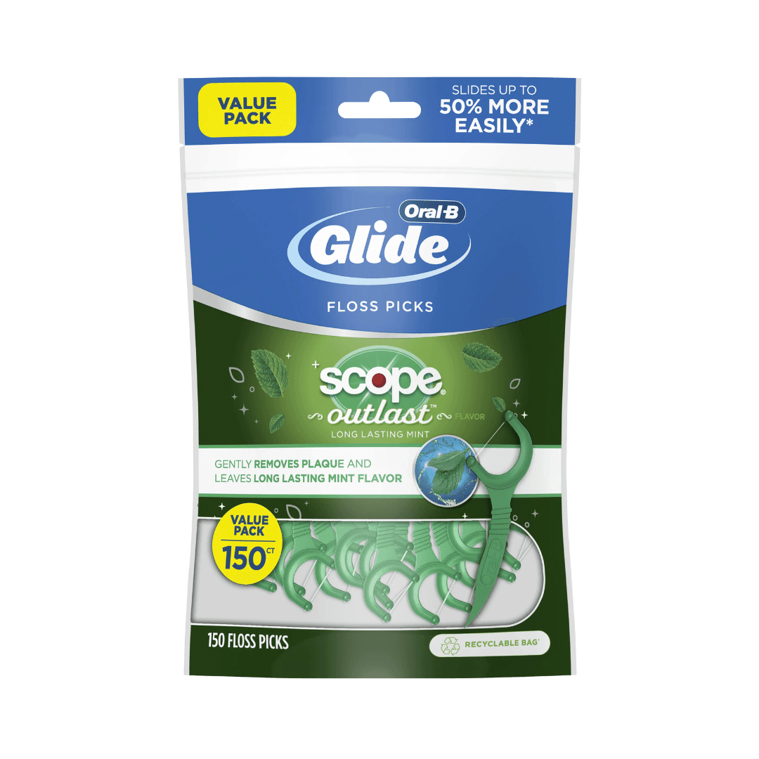 GLIDE FLOSS PICKS SCOPE OUTLAST 150 ct