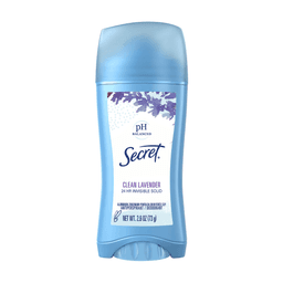 Secret - CLEAN LAVENDER INVISIBLE SOLID DEODORANT 2.6 oz - Deodorant