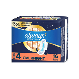 Always - ULTRA THIN SZ #4 OVERNIGHT FLEXI-WINGS 6/16CT - Body Care