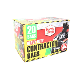 Hardy Bags - 42 GAL BLACK TRASH BAGS 6/20 ct - home & kitchen