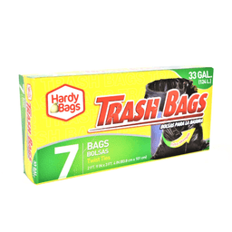 Hardy Bags - 33 GALLON BLACK TRASH BAGS 24/7 ct - Home & Kitchen