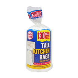 Hardy Bags - 13 GAL ROLL WHITE TRASH BAG 12/130 ct - Home & Kitchen