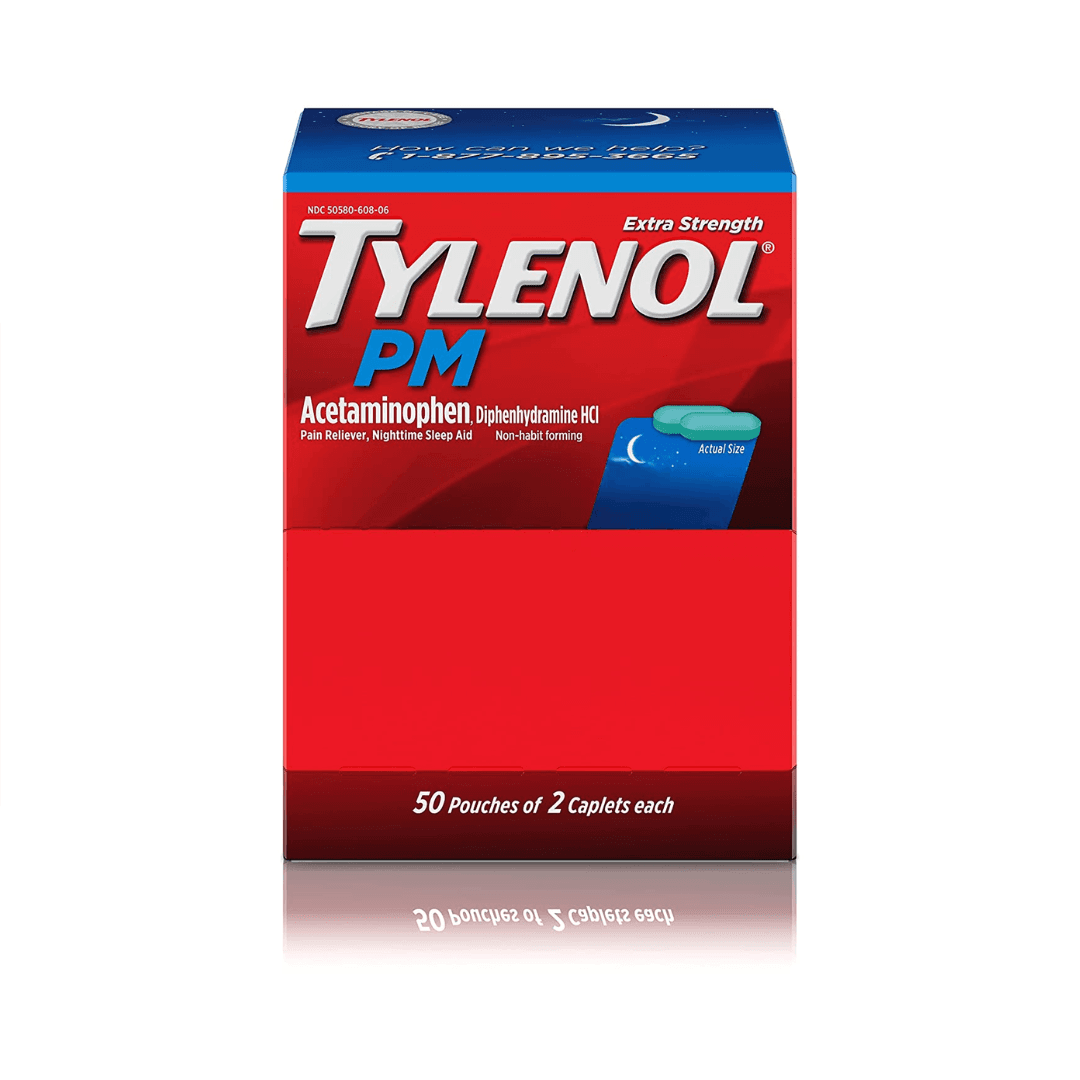 ACETAMINOPHEN PM EXTRA STRENGTH CAPLETS 20/2 ct