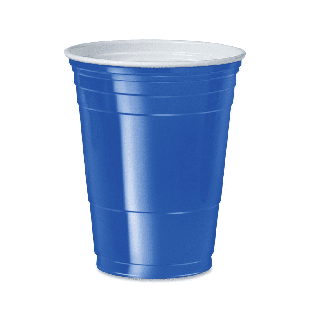 BLUE  PLASTIC CUPS 16 oz  24/16 ct