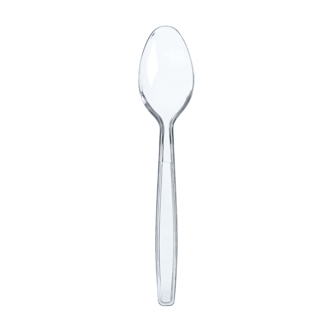 CLEAR PLASTIC TEASPOON 48/51ct