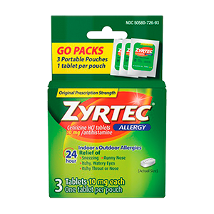 ALLERGY RELIEF CETIRIZINE TABLETS 3 ct
