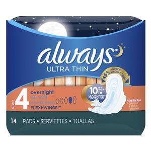 OVERNIGHT PADS WITH WINGS 6/14ct