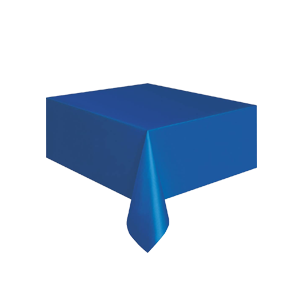 BLUE  54"X108" RECTANGULAR PLASTIC TABLE COVER
