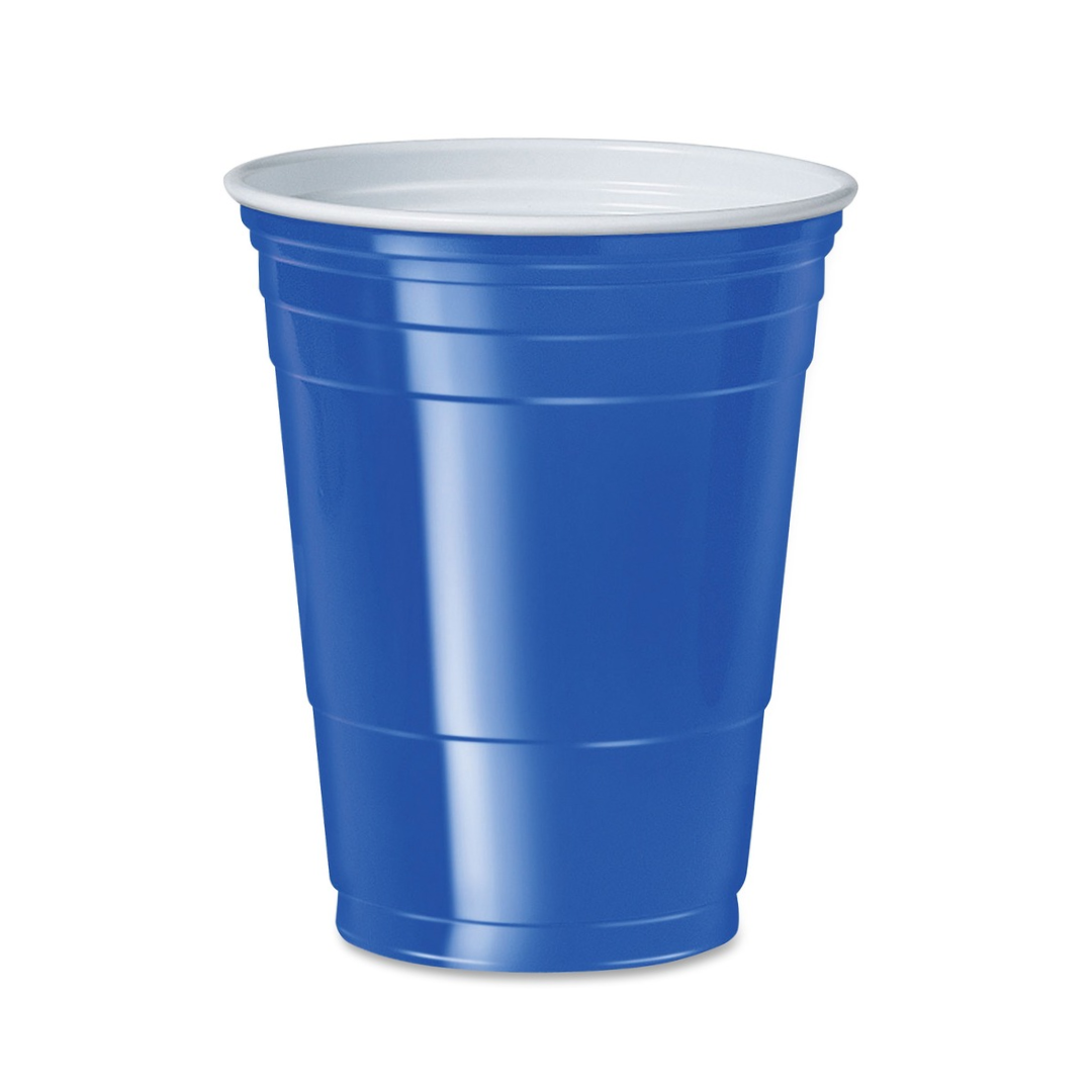 BLUE  PLASTIC CUPS 16 oz  24/16 ct