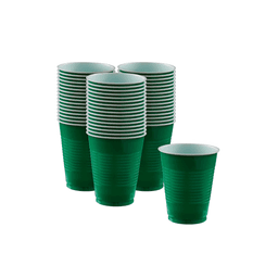 Party World - GREEN PLASTIC CUPS 16 oz 36/15CT - Home & Kitchen