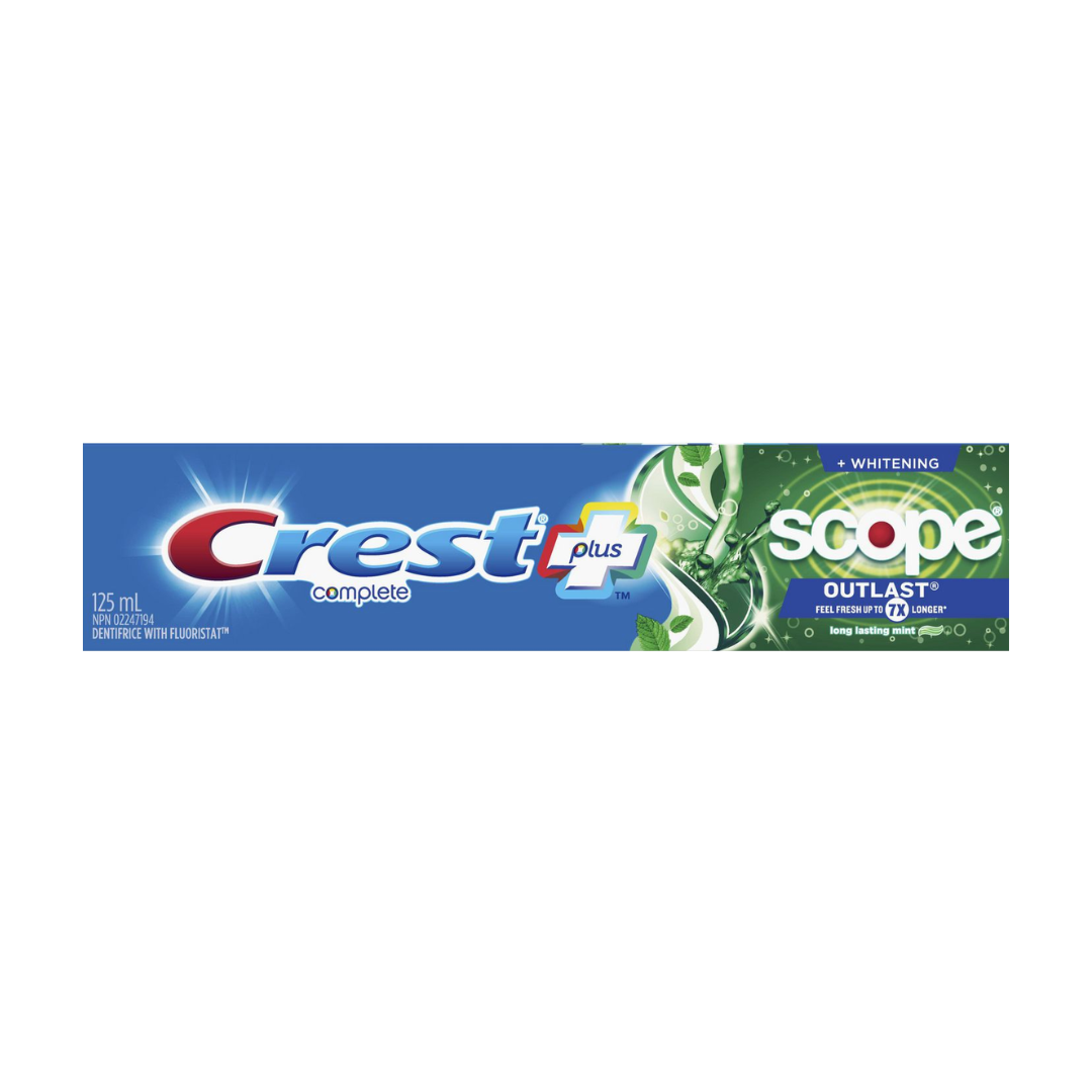 COMPLETE WHITENING + SCOPE OUTLAST TOOTHPASTE 125ml