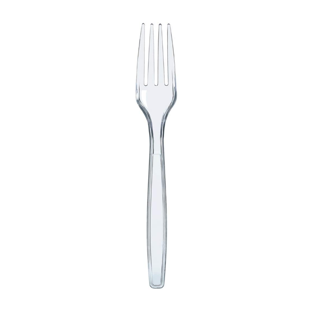 CLEAR PLASTIC FORK 48/51ct